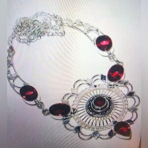 Tourmaline Stamped 925 Sterling Silver Necklace